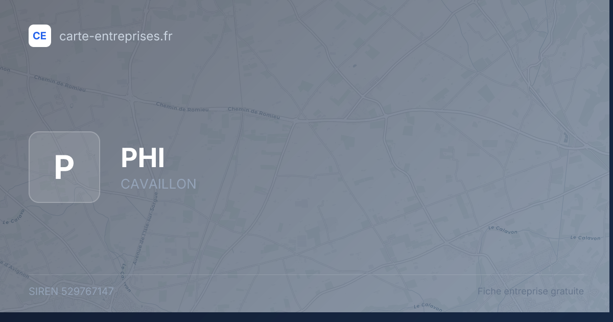 PHI — 529767147 — fiche entreprise