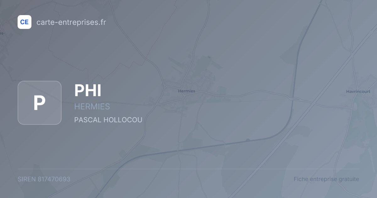 PHI — 817470693 — fiche entreprise