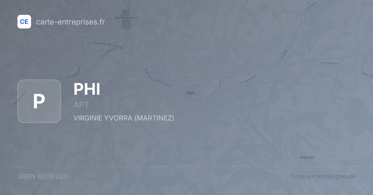 PHI — 821763331 — fiche entreprise