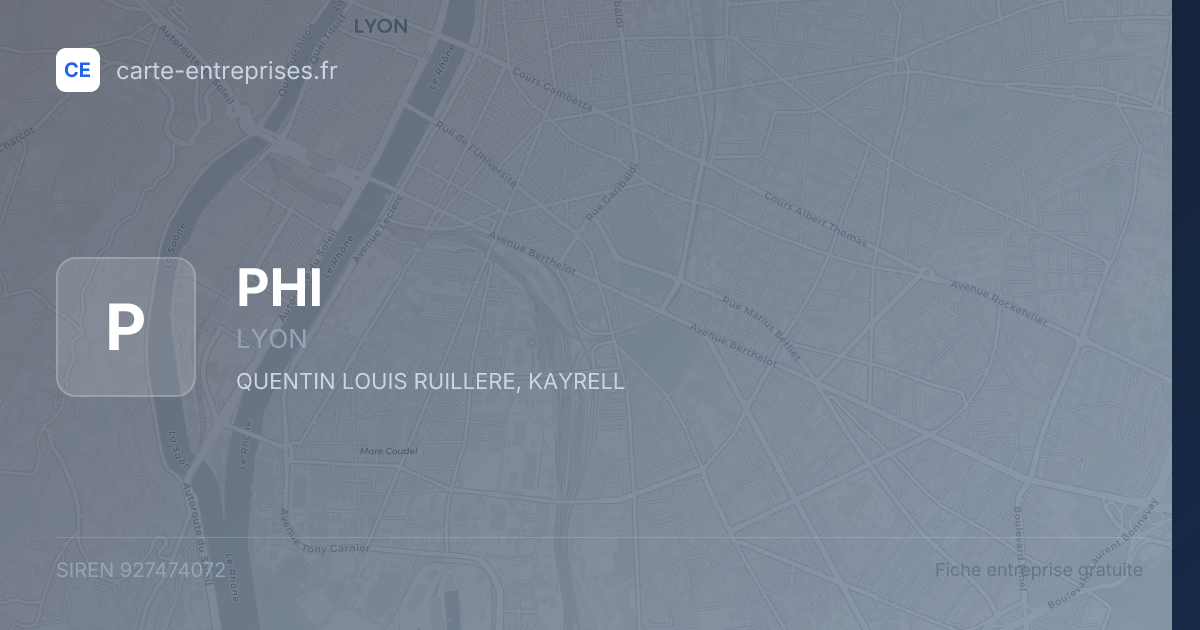 PHI — 927474072 — fiche entreprise