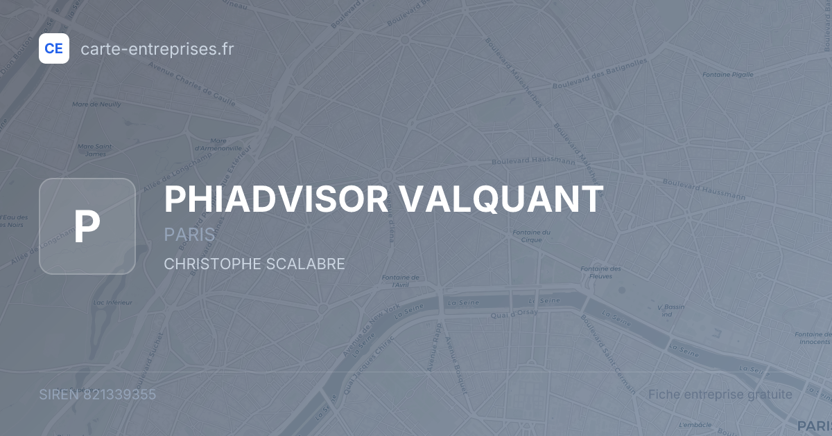 PHIADVISOR VALQUANT — 821339355 — fiche entreprise