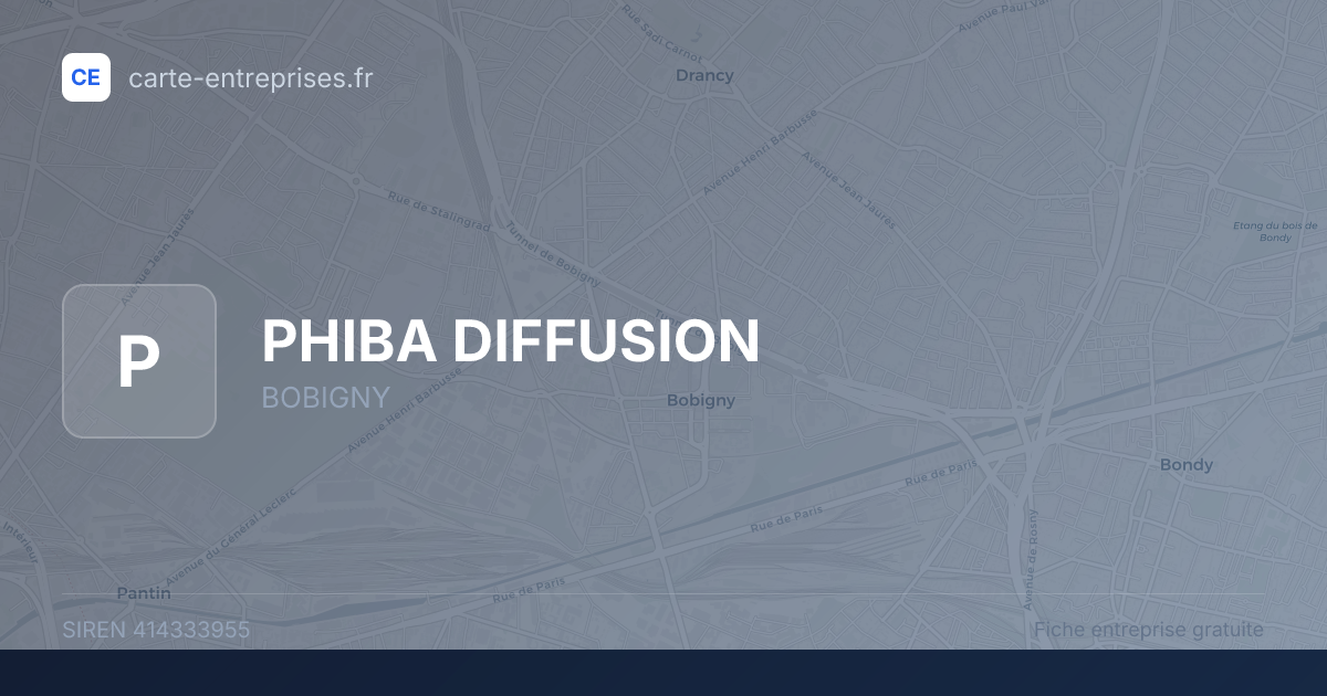 PHIBA DIFFUSION — 414333955 — fiche entreprise