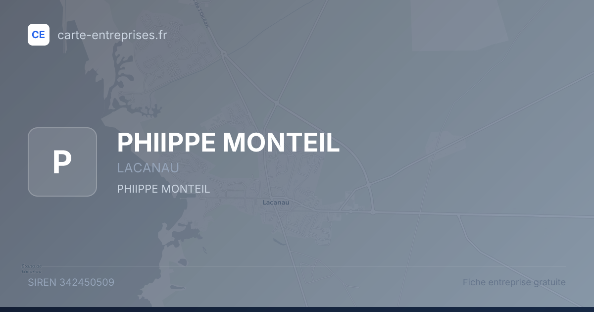 PHIIPPE MONTEIL — 342450509 — fiche entreprise