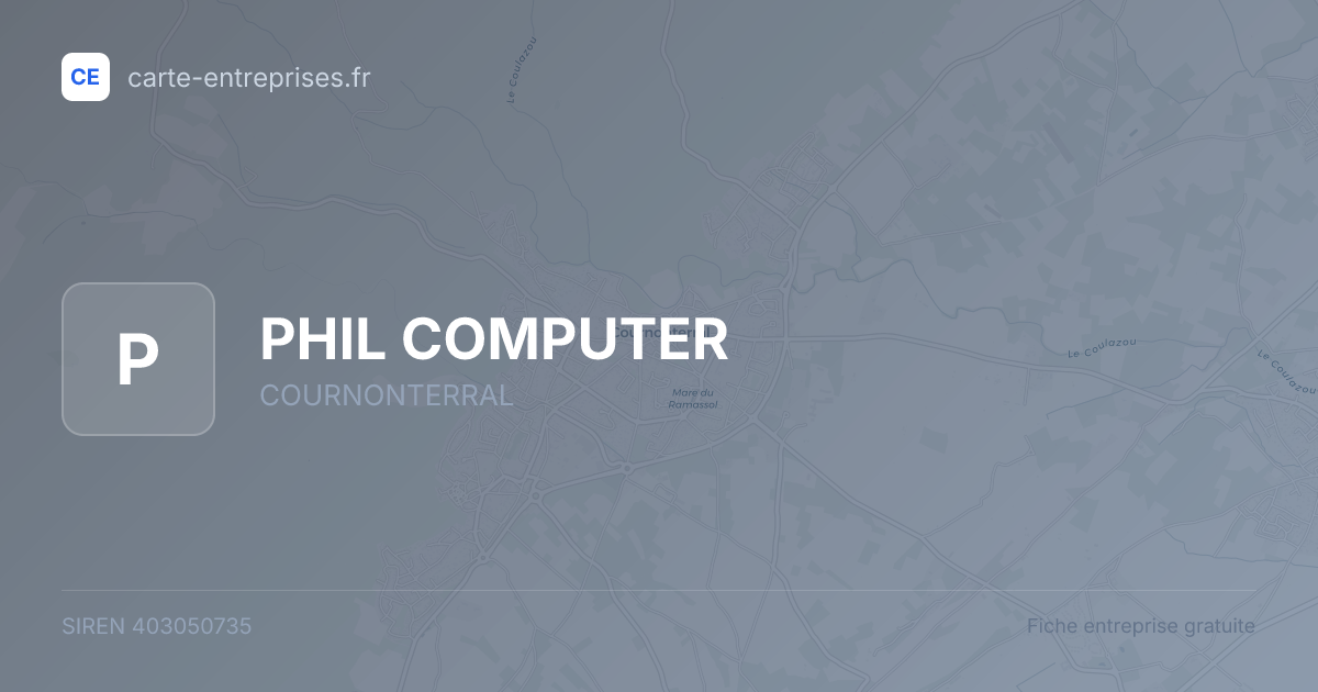 PHIL COMPUTER — 403050735 — fiche entreprise