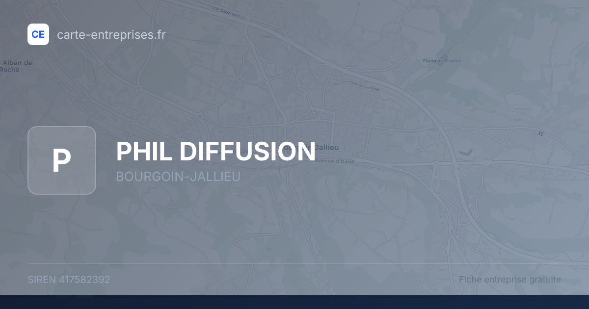 PHIL DIFFUSION — 417582392 — fiche entreprise