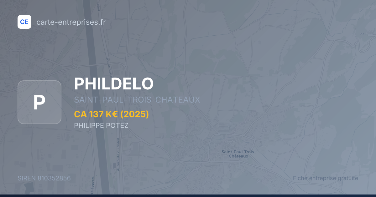 PHILDELO — 810352856 — fiche entreprise