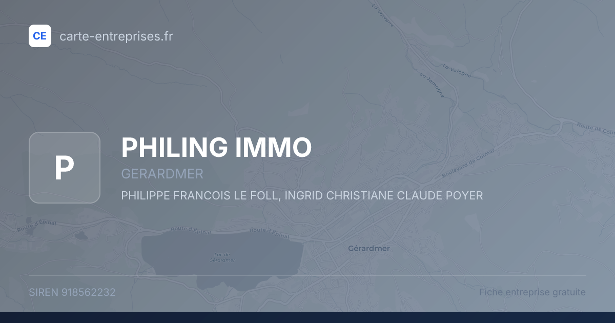 PHILING IMMO — 918562232 — fiche entreprise