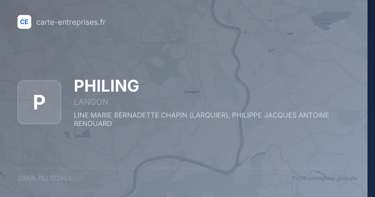 PHILING — 792702904 — fiche entreprise