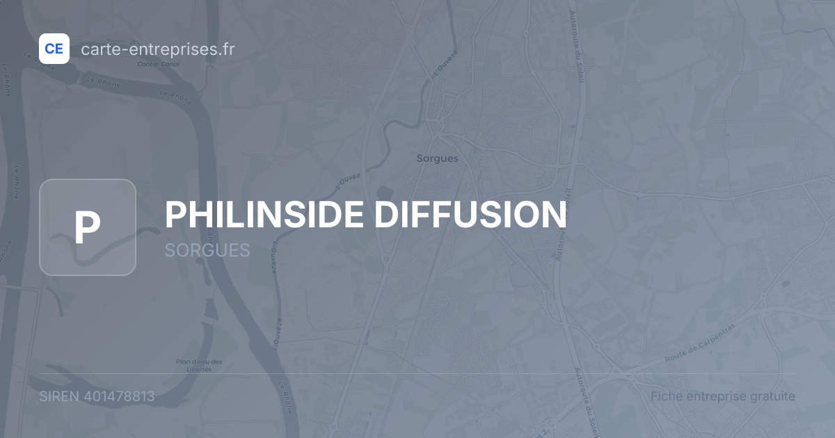 PHILINSIDE DIFFUSION — 401478813 — fiche entreprise
