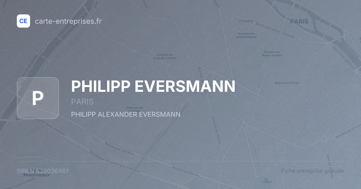 PHILIPP EVERSMANN — 535036461 — fiche entreprise