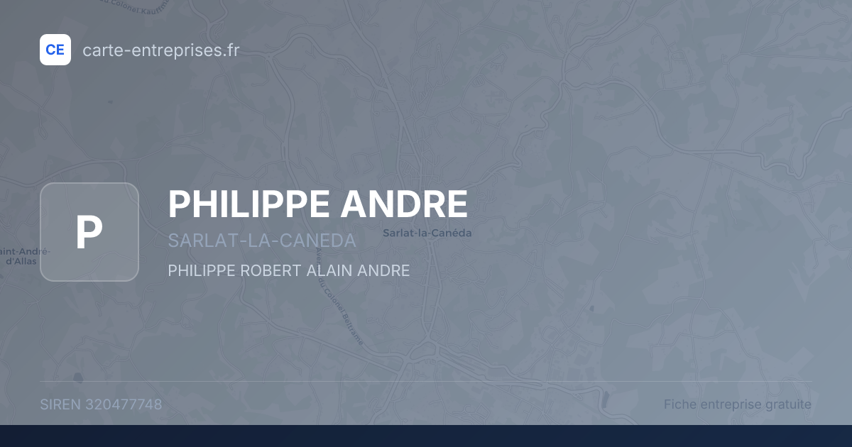 PHILIPPE ANDRE — 320477748 — fiche entreprise