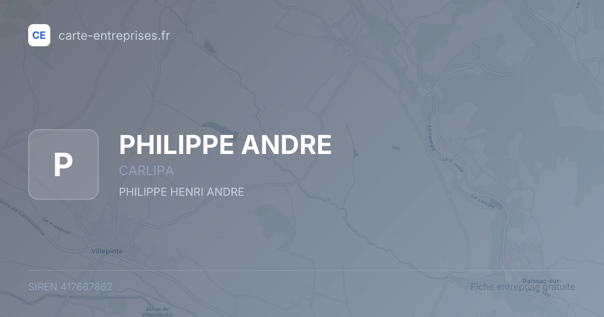PHILIPPE ANDRE — 417667862 — fiche entreprise