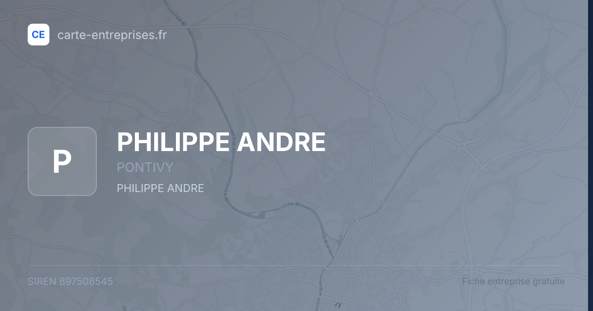 PHILIPPE ANDRE — 897508545 — fiche entreprise