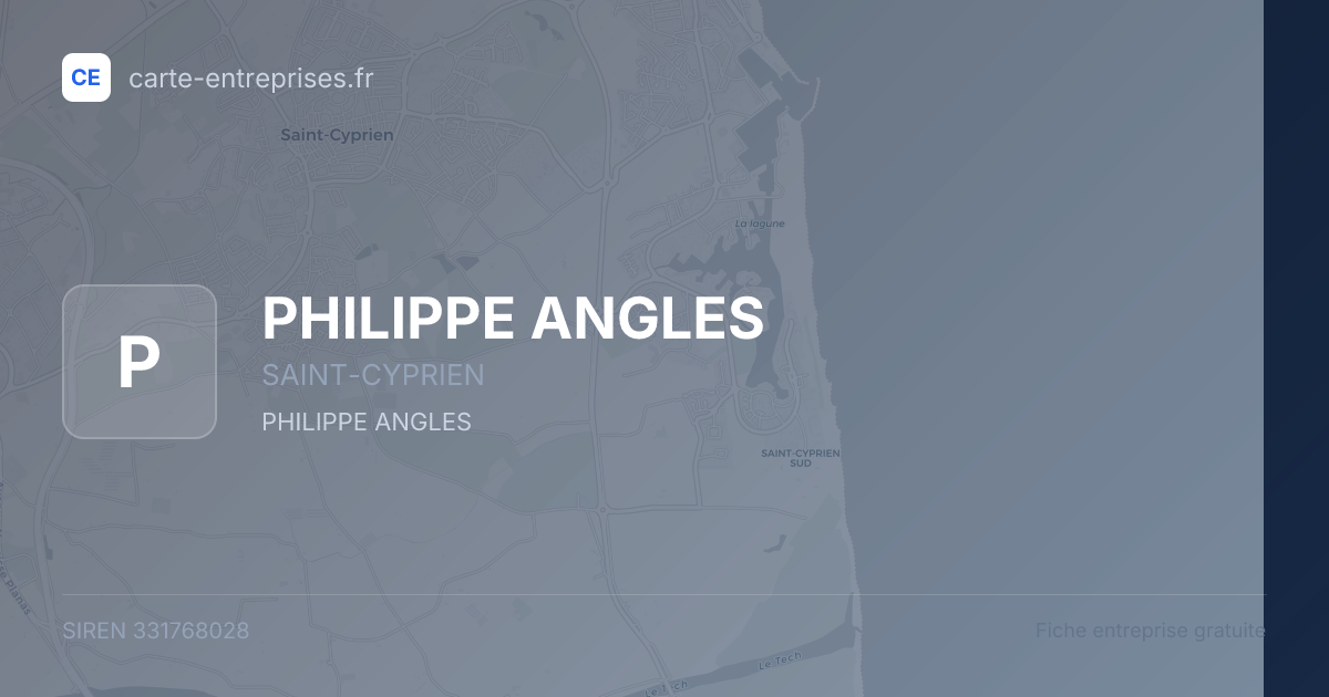 PHILIPPE ANGLES — 331768028 — fiche entreprise
