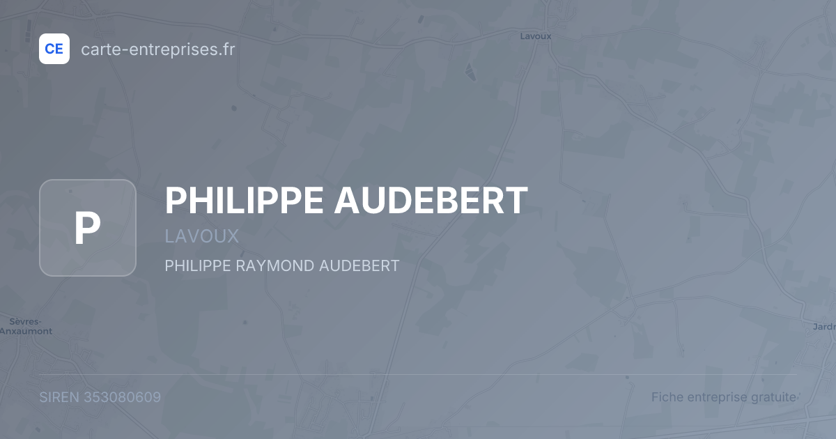 PHILIPPE AUDEBERT — 353080609 — fiche entreprise