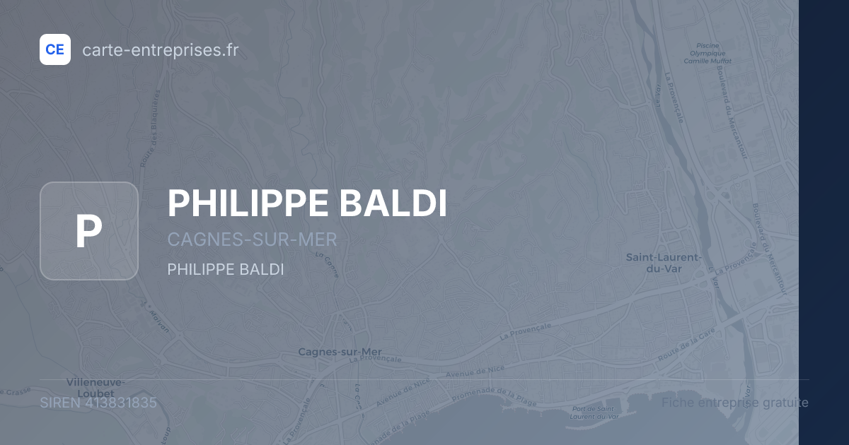 PHILIPPE BALDI — 413831835 — fiche entreprise