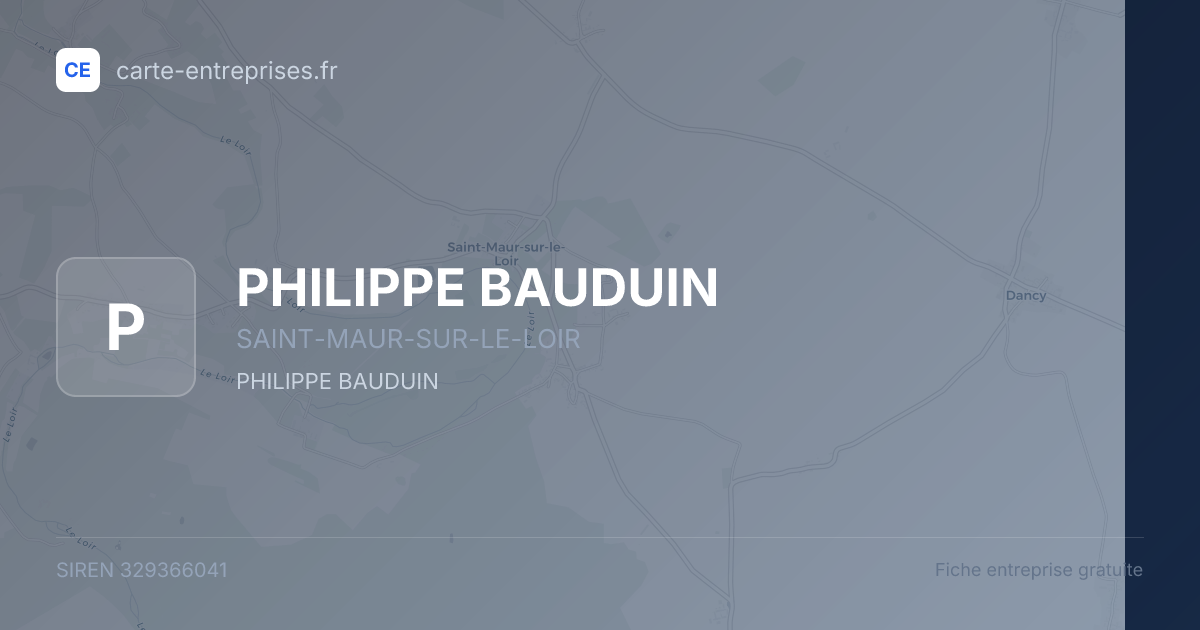 PHILIPPE BAUDUIN — 329366041 — fiche entreprise