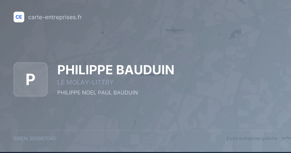 PHILIPPE BAUDUIN — 350867040 — fiche entreprise