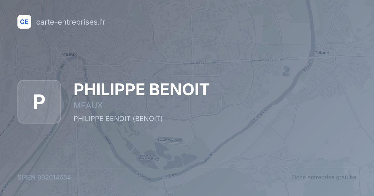 PHILIPPE BENOIT — 802014654 — fiche entreprise