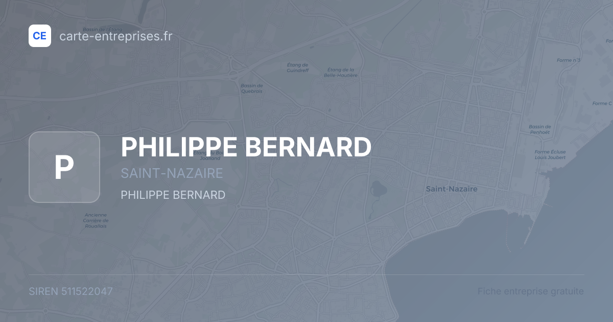 PHILIPPE BERNARD — 511522047 — fiche entreprise