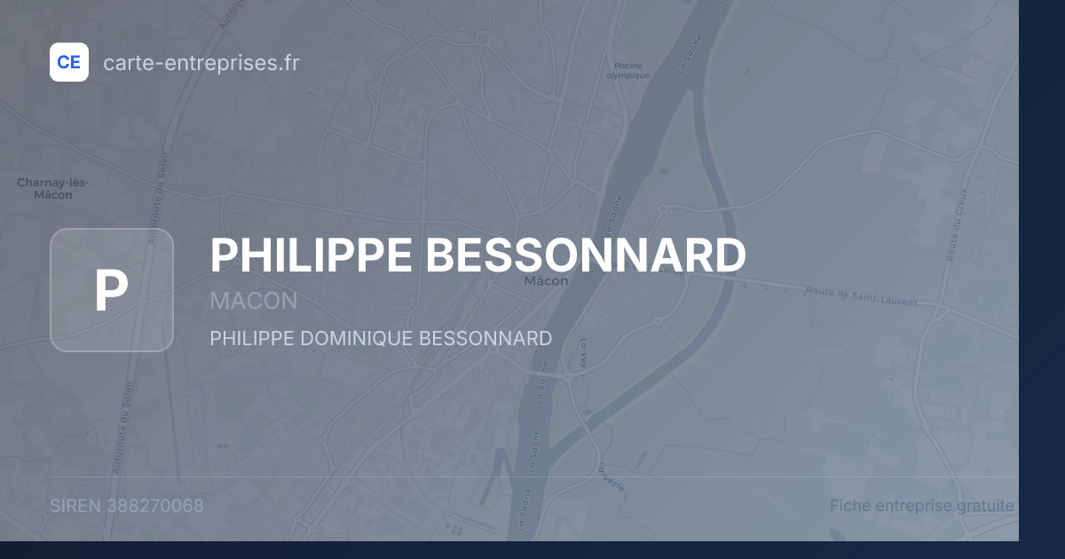 PHILIPPE BESSONNARD — 388270068 — fiche entreprise