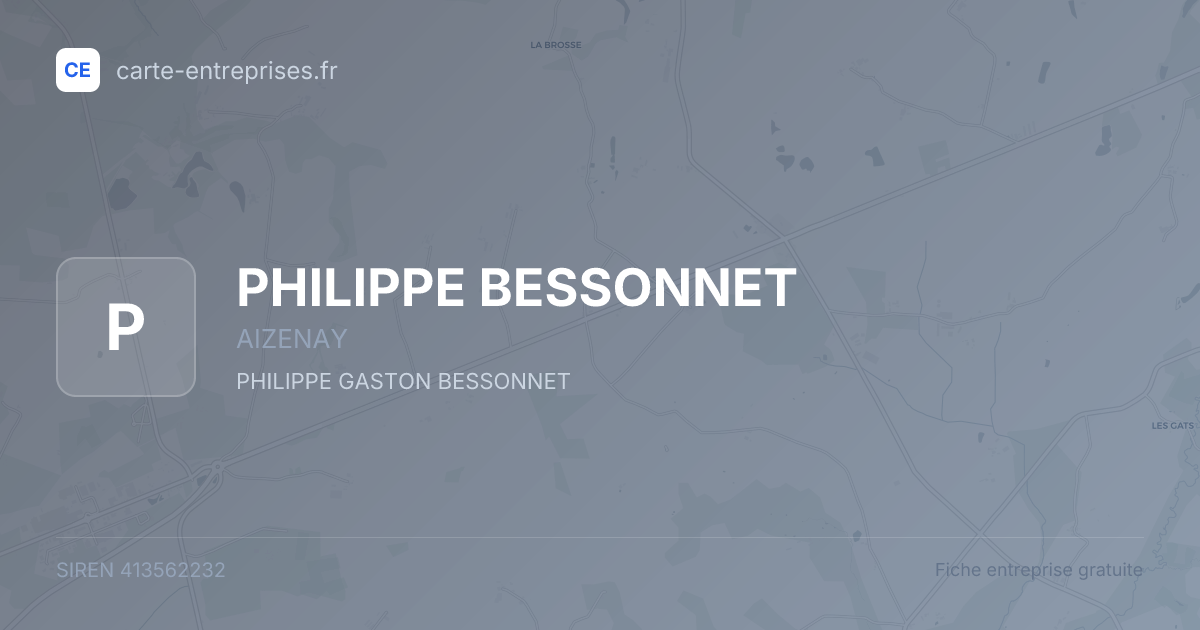 PHILIPPE BESSONNET — 413562232 — fiche entreprise