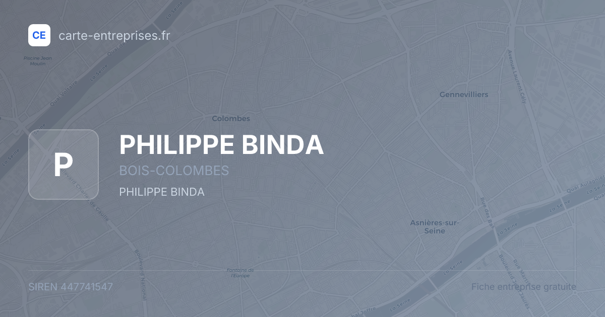 PHILIPPE BINDA — 447741547 — fiche entreprise