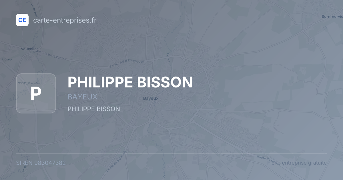 PHILIPPE BISSON — 983047382 — fiche entreprise