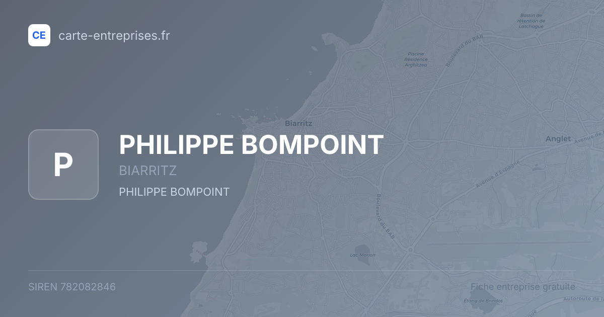 PHILIPPE BOMPOINT — 782082846 — fiche entreprise