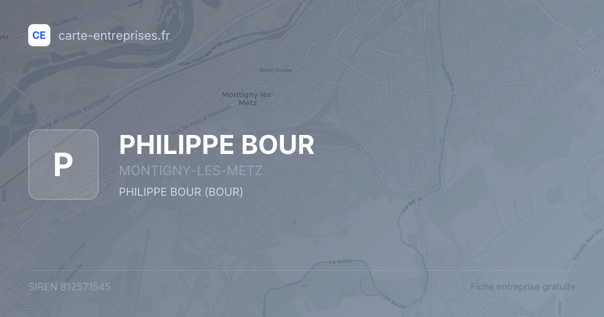 PHILIPPE BOUR — 812571545 — fiche entreprise