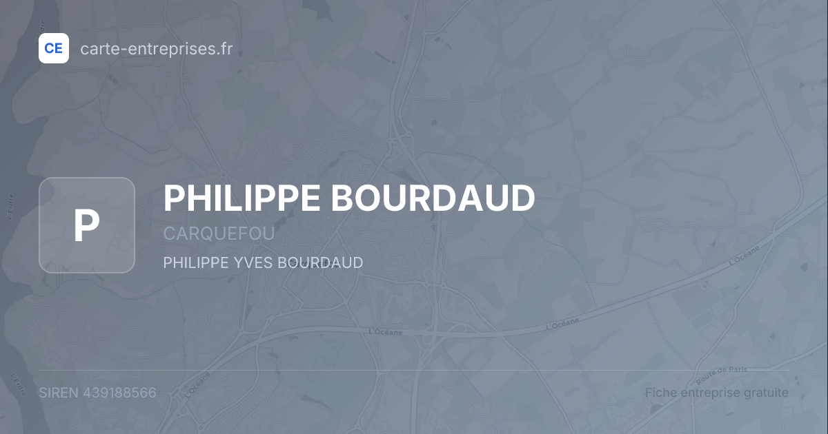 PHILIPPE BOURDAUD — 439188566 — fiche entreprise