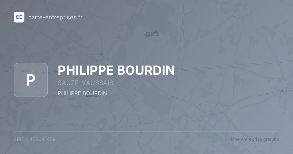 PHILIPPE BOURDIN — 403641459 — fiche entreprise