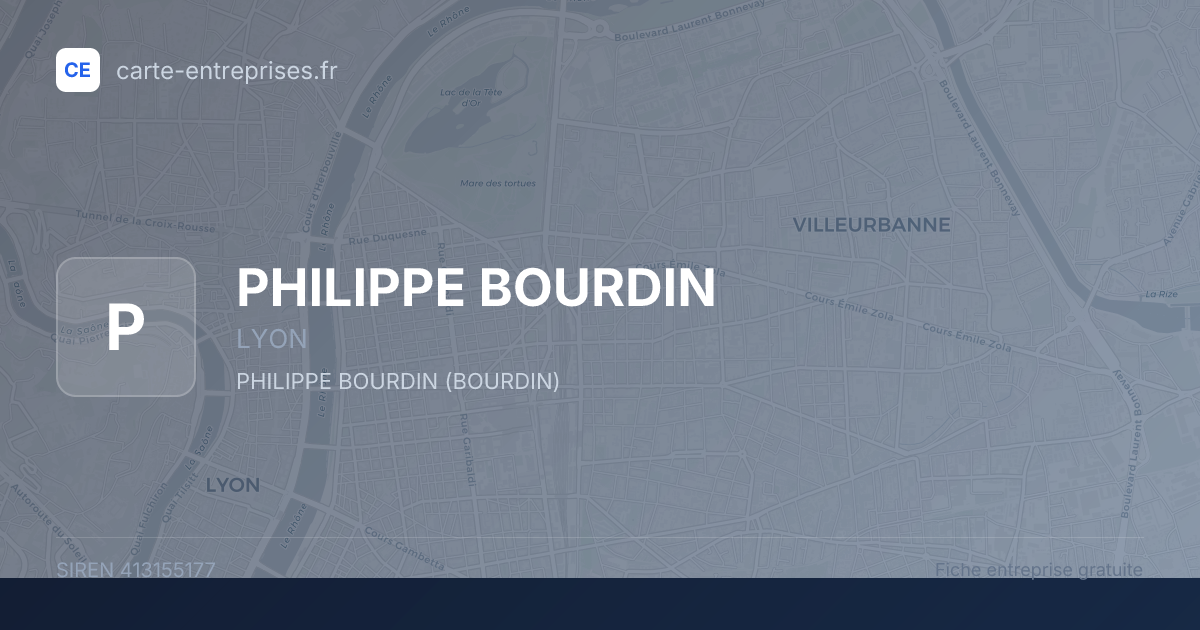 PHILIPPE BOURDIN — 413155177 — fiche entreprise