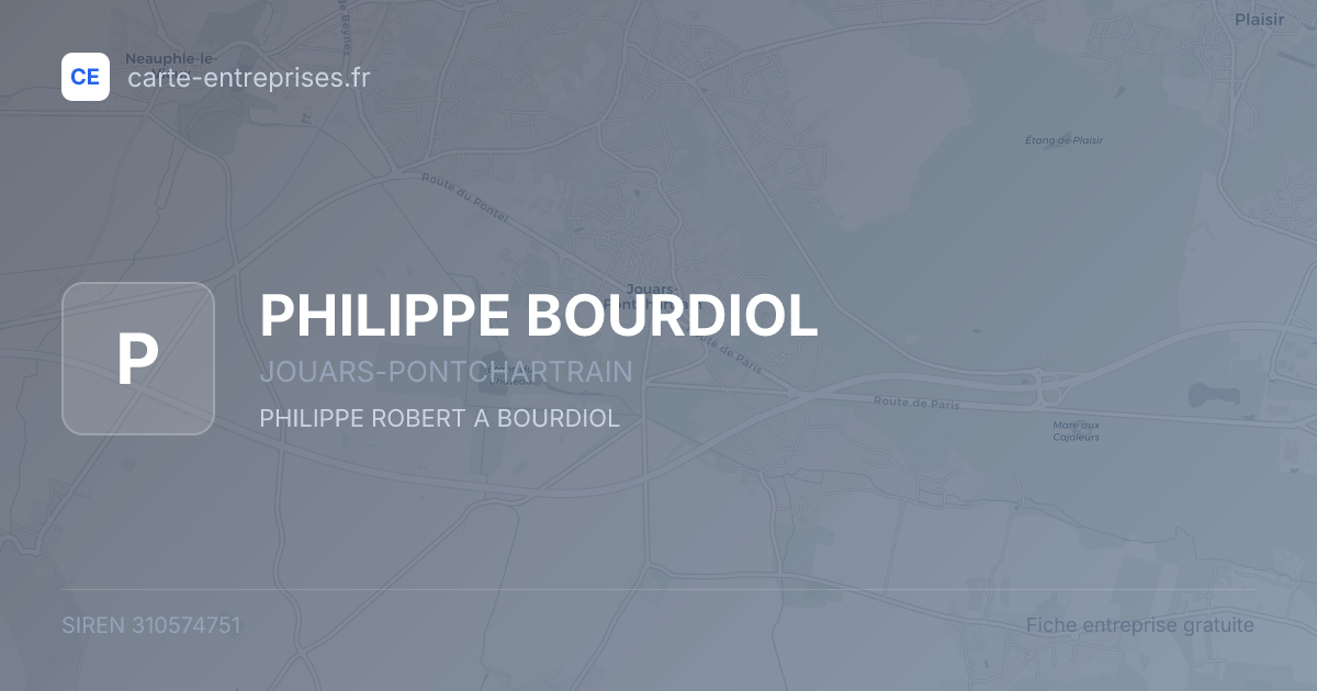 PHILIPPE BOURDIOL — 310574751 — fiche entreprise