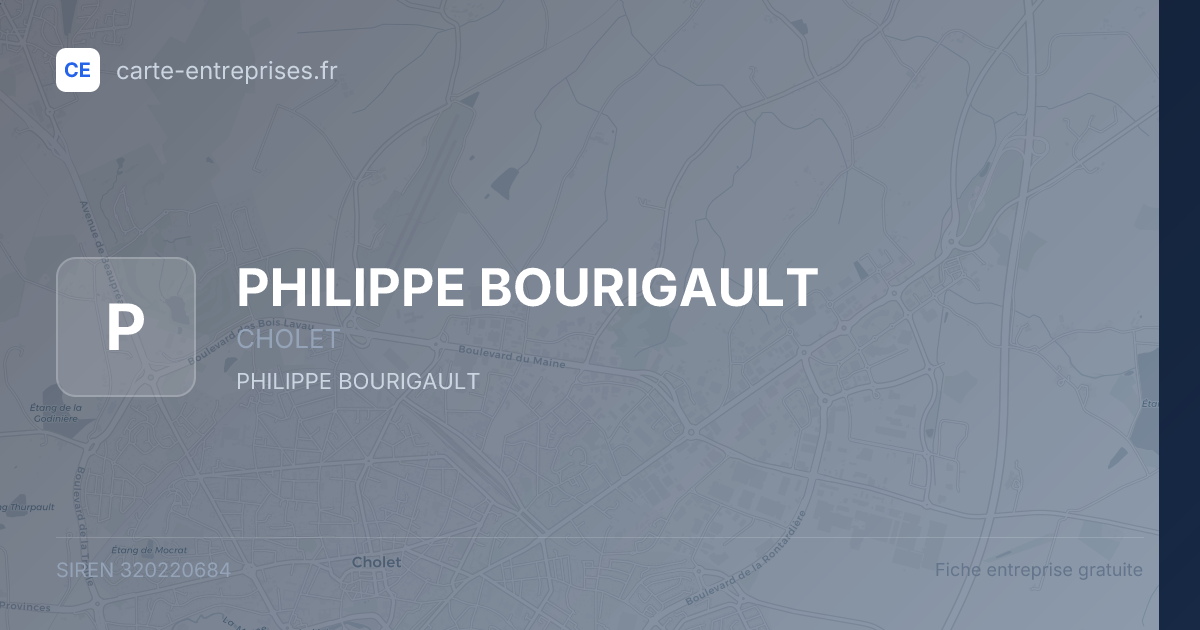 PHILIPPE BOURIGAULT — 320220684 — fiche entreprise