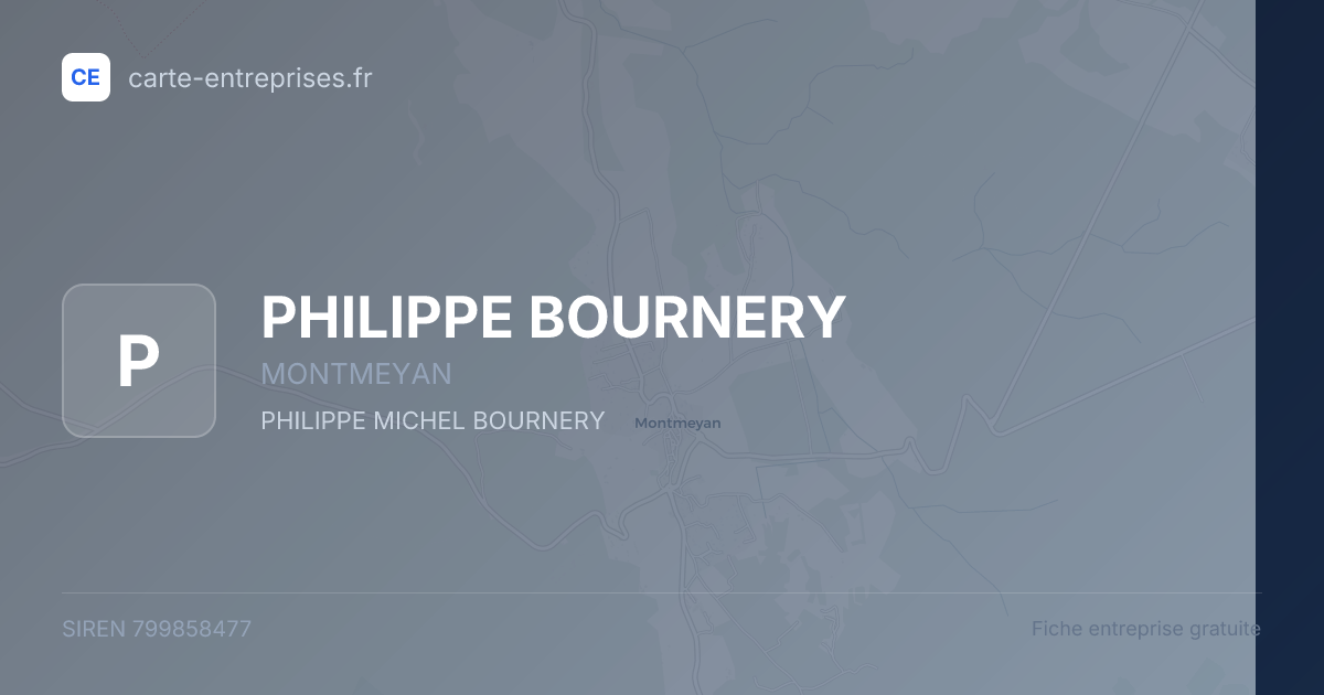 PHILIPPE BOURNERY — 799858477 — fiche entreprise