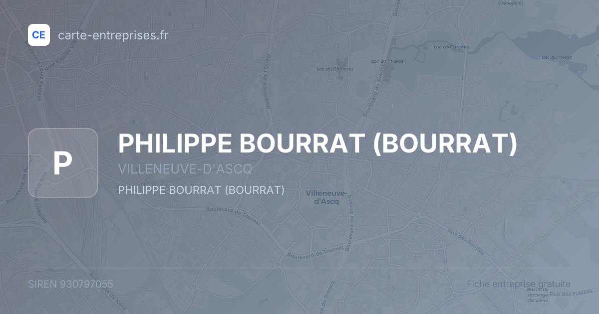 PHILIPPE BOURRAT (BOURRAT) — 930797055 — fiche entreprise