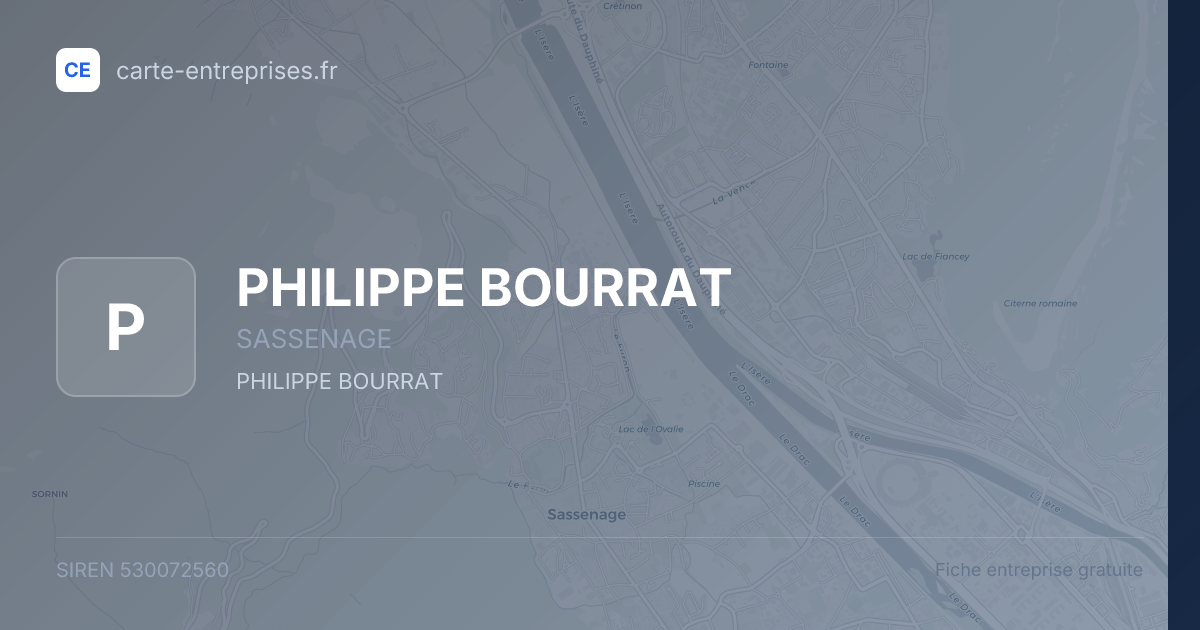 PHILIPPE BOURRAT — 530072560 — fiche entreprise