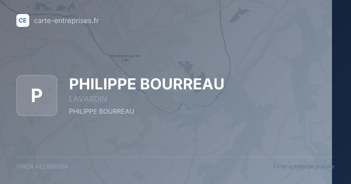 PHILIPPE BOURREAU — 422486084 — fiche entreprise