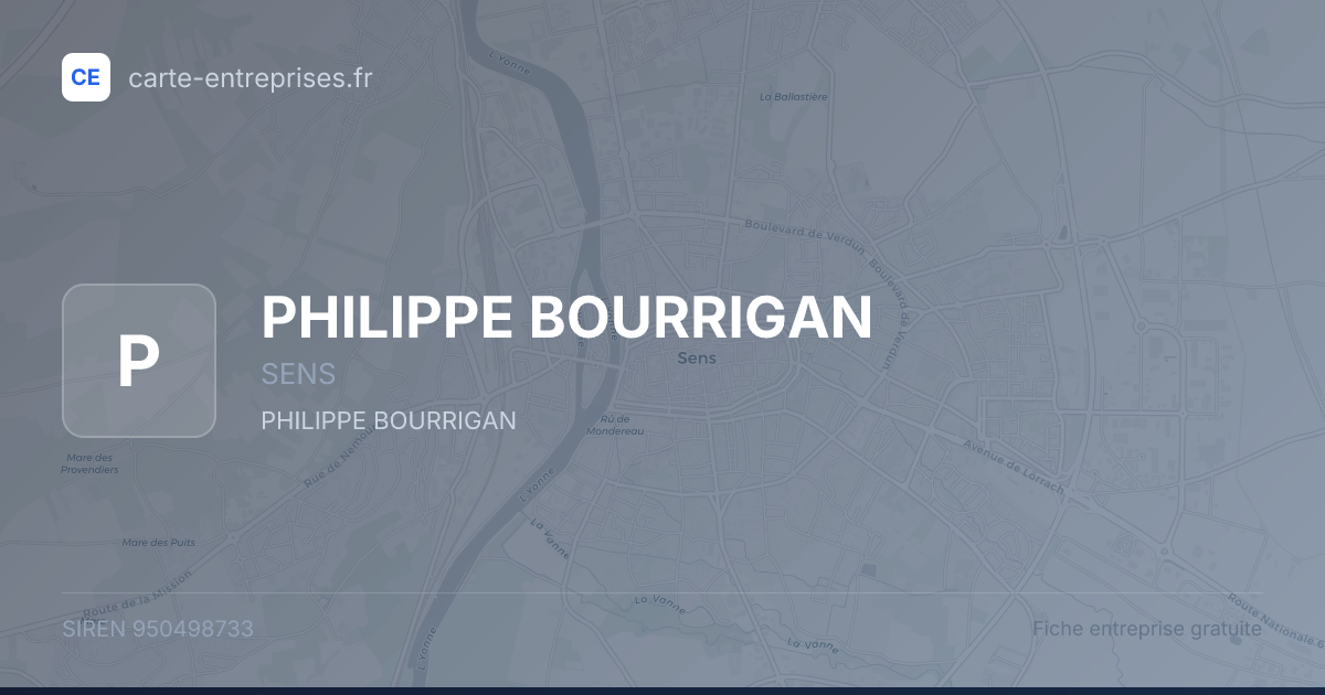 PHILIPPE BOURRIGAN — 950498733 — fiche entreprise