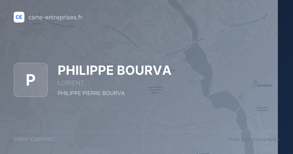 PHILIPPE BOURVA — 428805162 — fiche entreprise