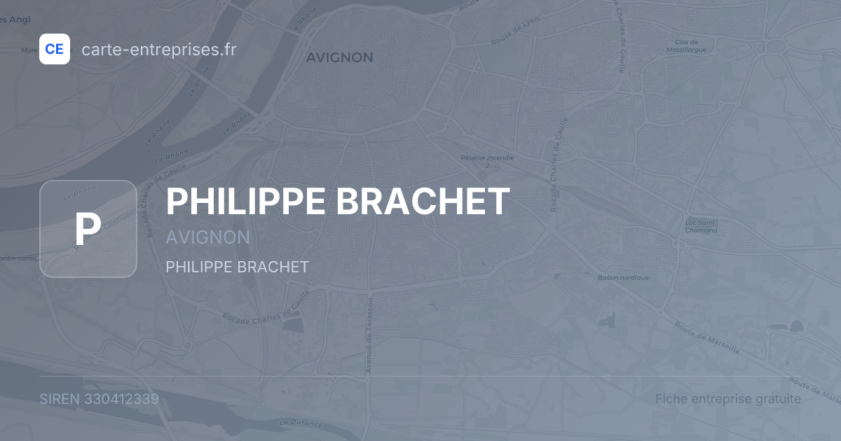 PHILIPPE BRACHET — 330412339 — fiche entreprise