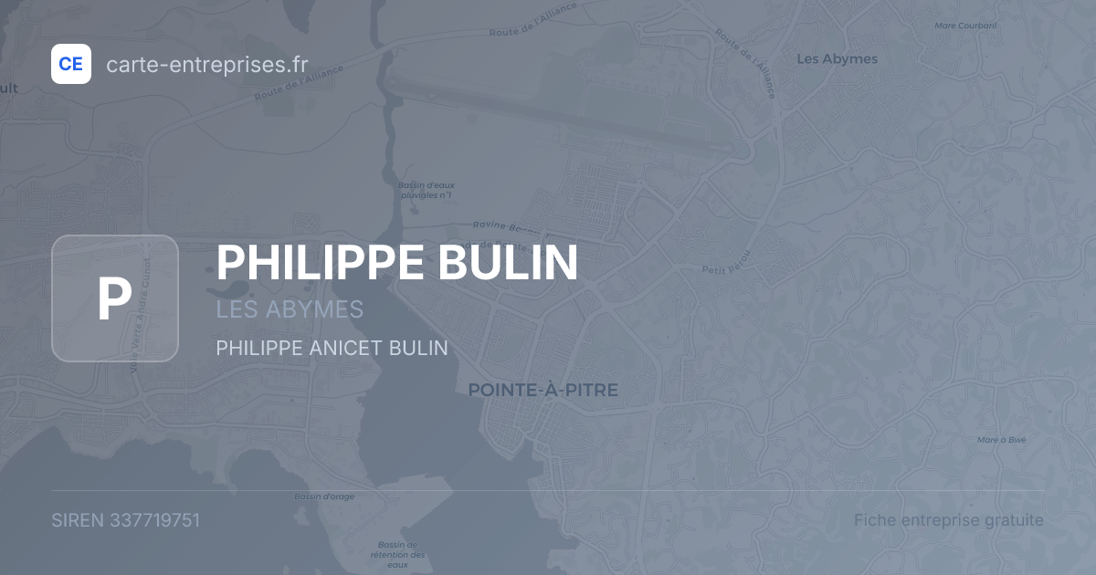 PHILIPPE BULIN — 337719751 — fiche entreprise