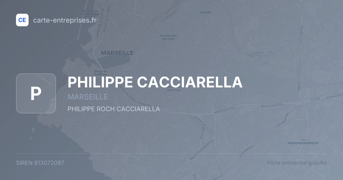PHILIPPE CACCIARELLA — 813072097 — fiche entreprise