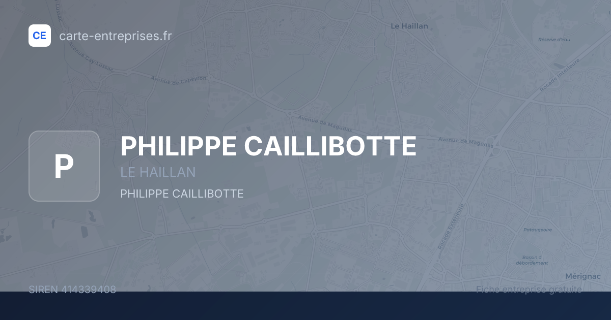 PHILIPPE CAILLIBOTTE — 414339408 — fiche entreprise
