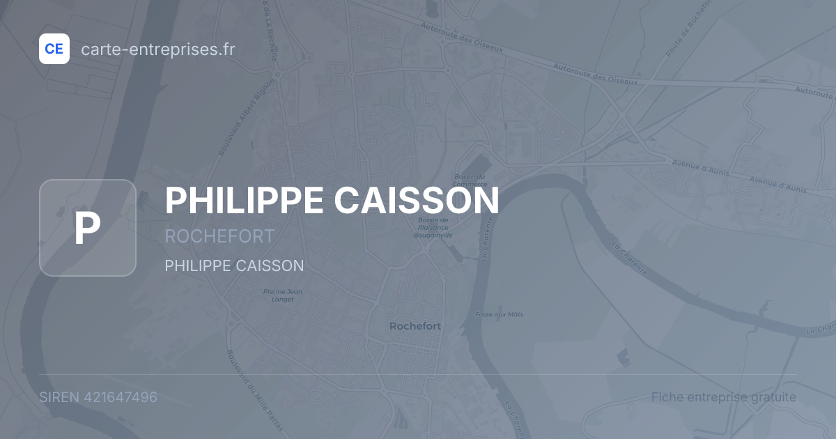 PHILIPPE CAISSON — 421647496 — fiche entreprise