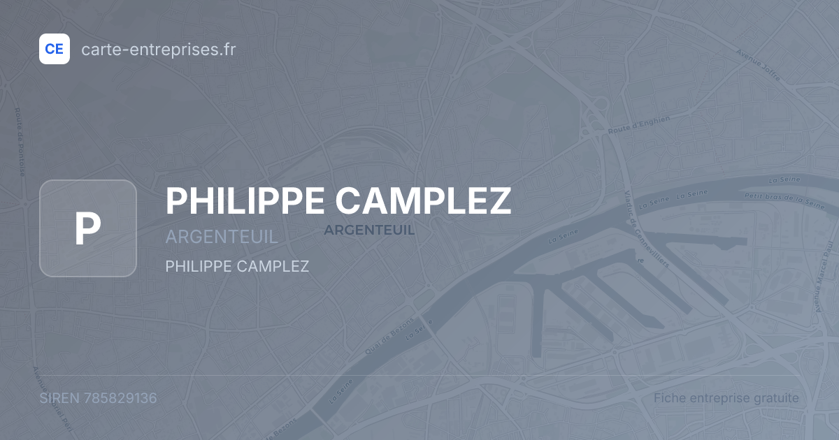 PHILIPPE CAMPLEZ — 785829136 — fiche entreprise