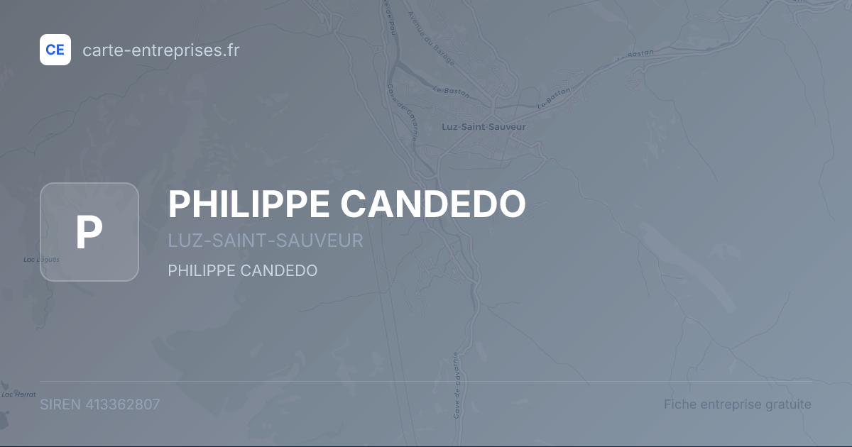 PHILIPPE CANDEDO — 413362807 — fiche entreprise