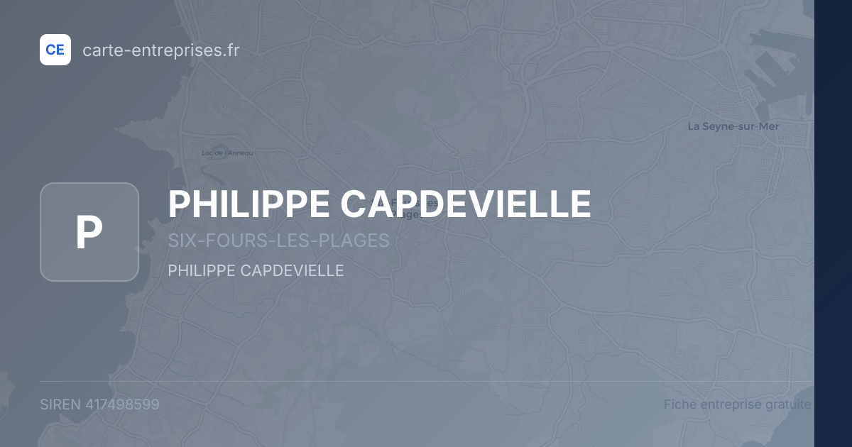 PHILIPPE CAPDEVIELLE — 417498599 — fiche entreprise