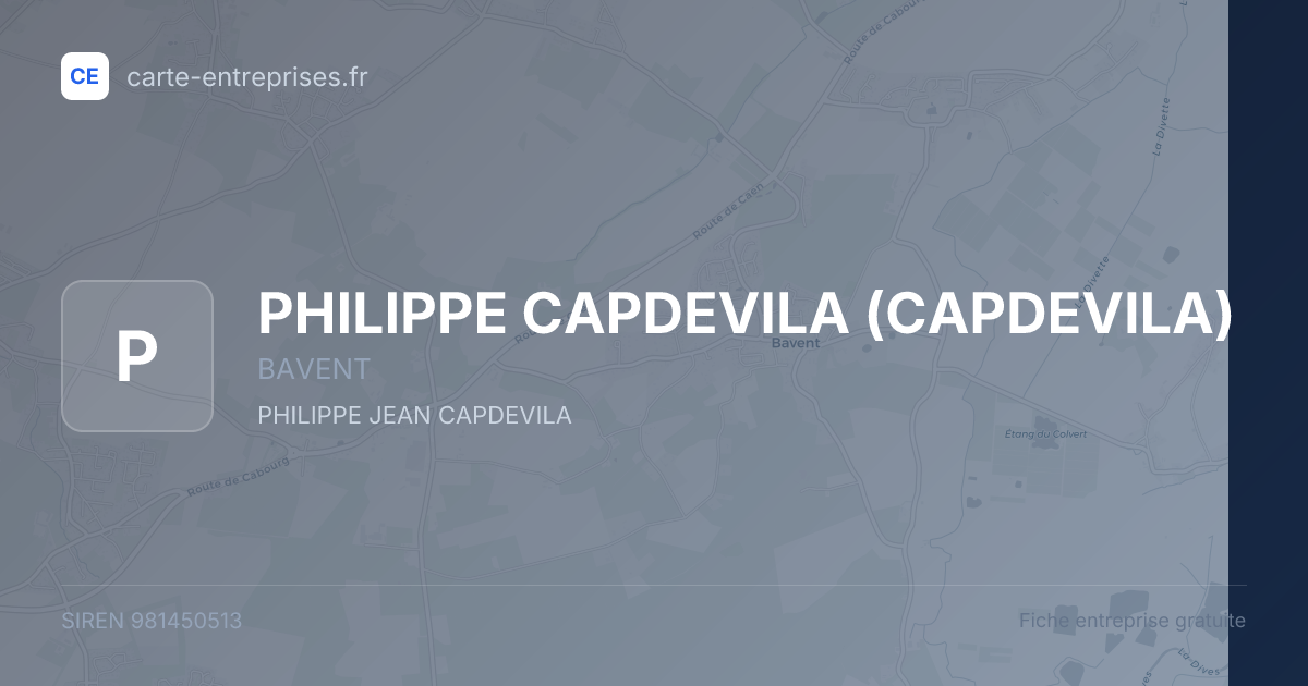 PHILIPPE CAPDEVILA (CAPDEVILA) — 981450513 — fiche entreprise